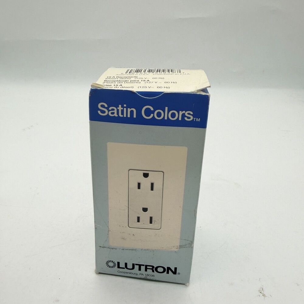Lutron Satin Colors SCR-15-DS 15A Duplex Receptacle Desert Stone